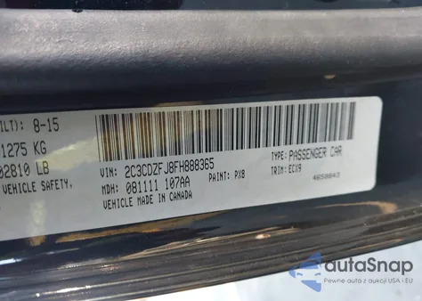 2015 Dodge Challenger R/T Scat Pack Shaker from USA, damaged, VIN 2C3CDZFJ8FH888365